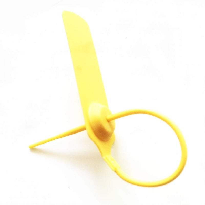 XF-Vel Pull-tite Security Seal Tamper Resistant Tags Plastic Padlock Sign Ties Numbered (Yellow, 100pcs) - Image 2